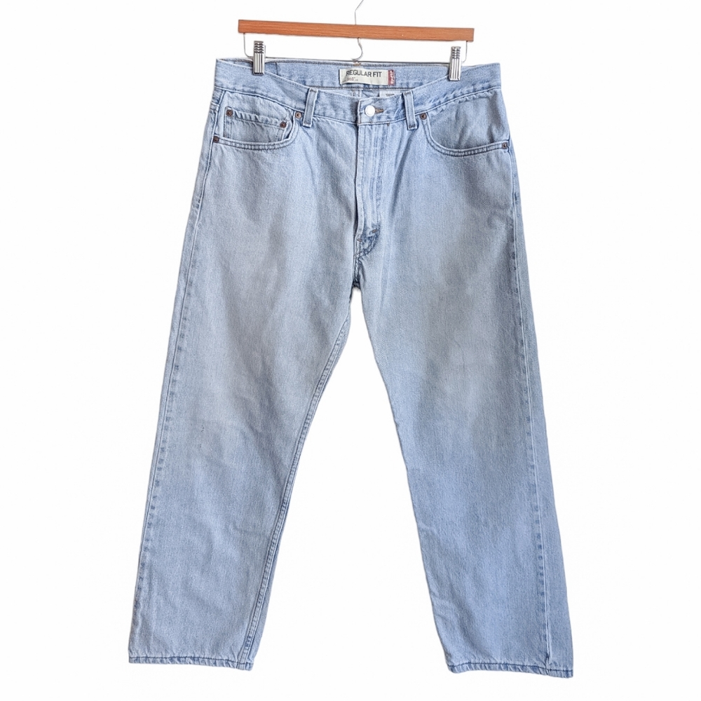 LEVI'S Vintage 505 Men's Light Wash 36x30 Regular Fit Jeans - Picture 2 of 8